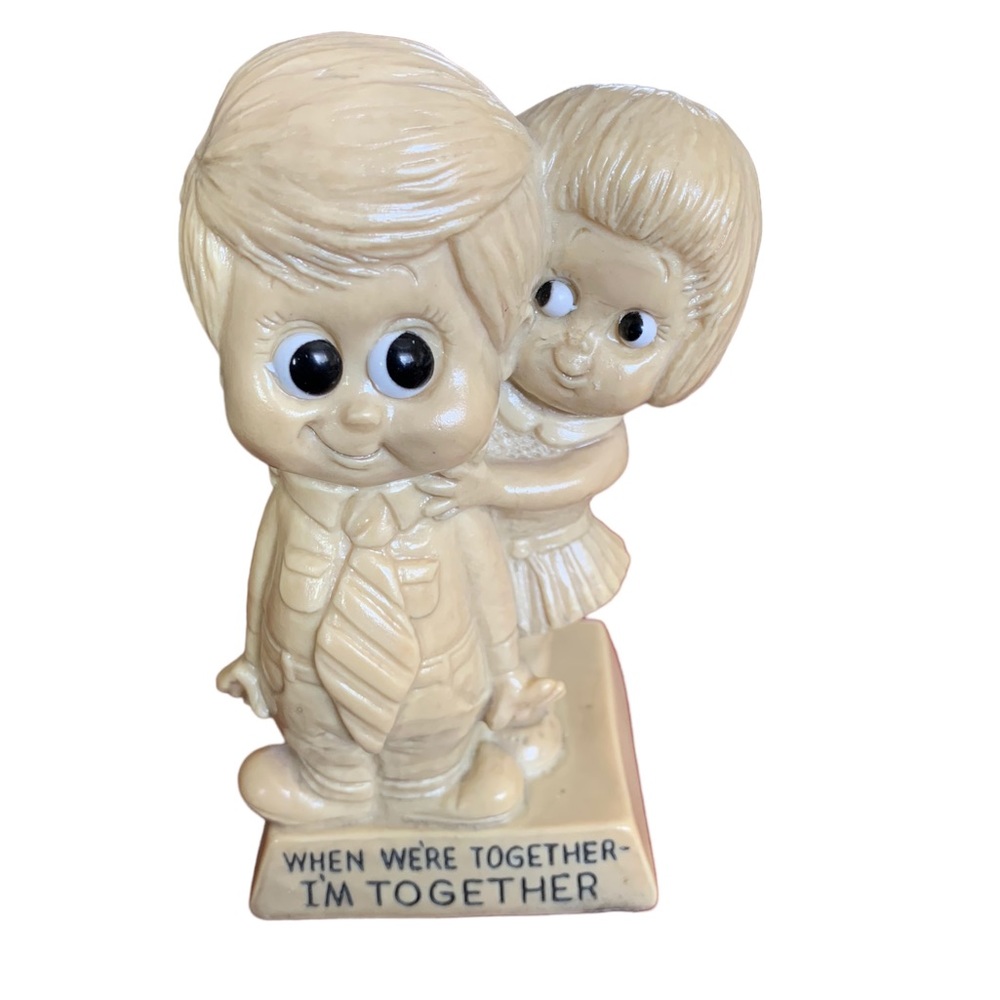 Vtg 1972 W + R Berries Co When We’re Together I’m Together Resin Statue